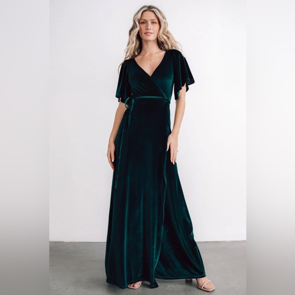 Meghan Velvet Wrap Maxi Dress